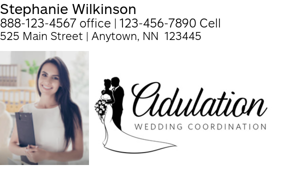 Stephanie Wilkinson 888-123-4567 office | 123-456-7890 Cell 525 Main Street | Anytown, NN  123445 